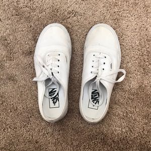 white canvas vans